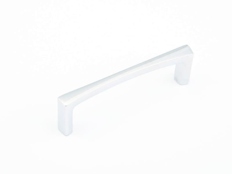4" x 1-1/8" Italian Contemporary Cabinet Pull, Polished Chrome