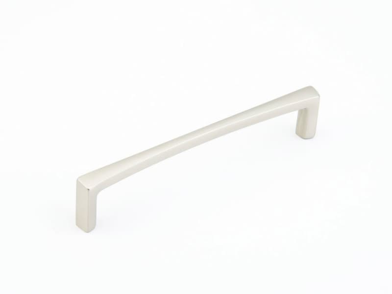 6" Italian Contemporary Cabinet Handle Pull, Satin Nickel