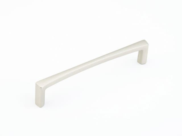 6" Italian Contemporary Cabinet Handle Pull, Satin Nickel