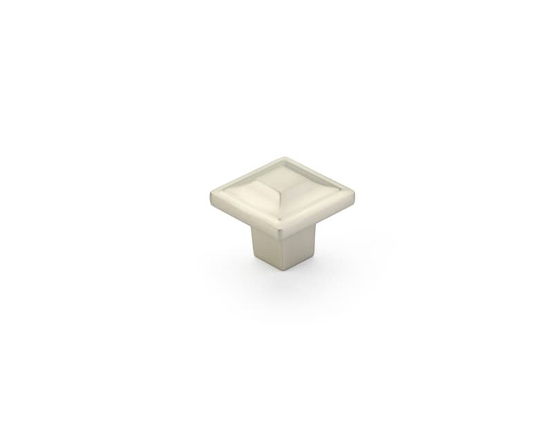 1-1/4" Menlo Park Square Cabinet Knob, Satin Nickel