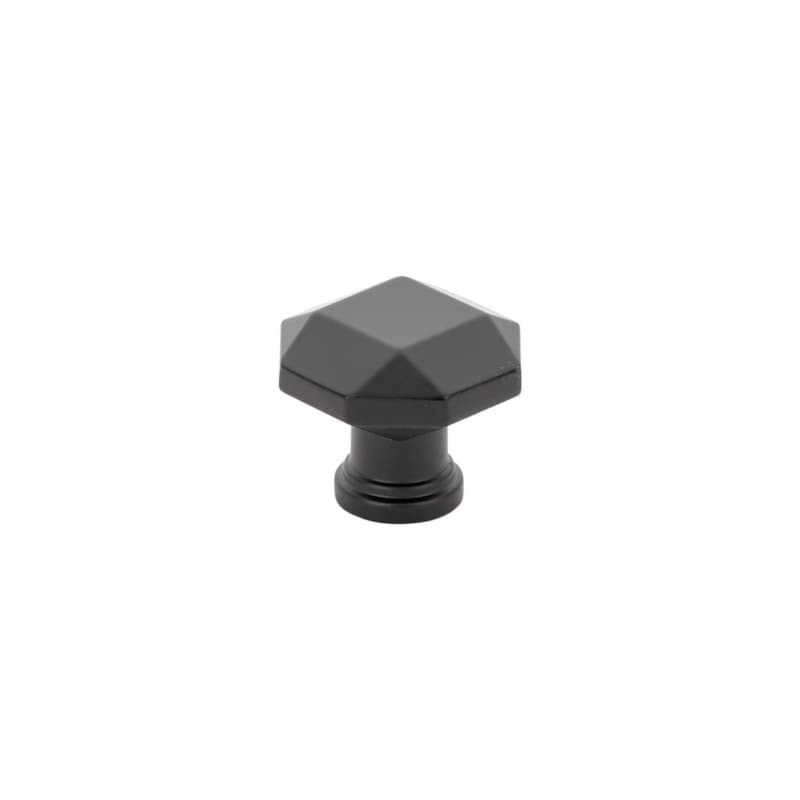1-1/4" Menlo Park Faceted Cabinet Knob, Matte Black