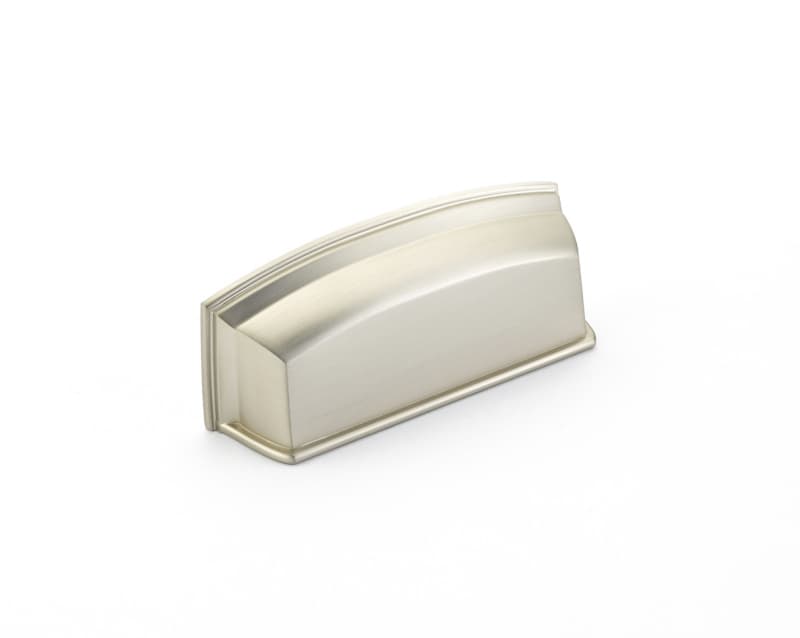 3-1/2" Menlo Park Cup Pull, Satin Nickel
