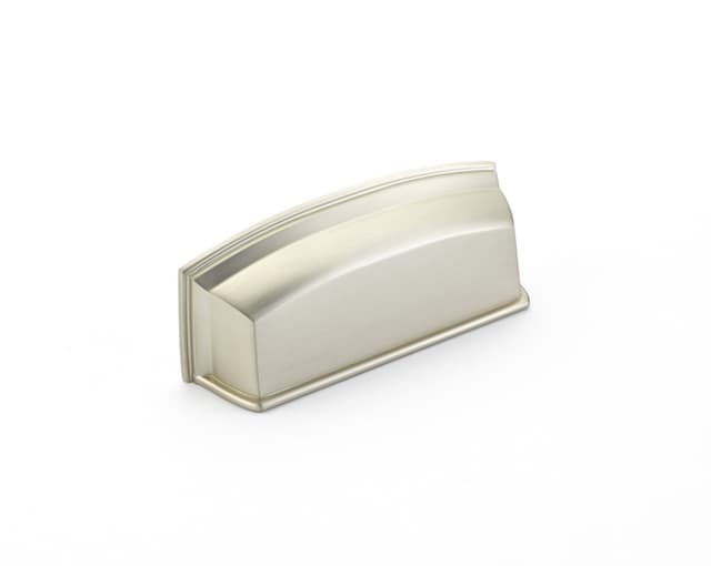 3-1/2" Menlo Park Cup Pull, Satin Nickel