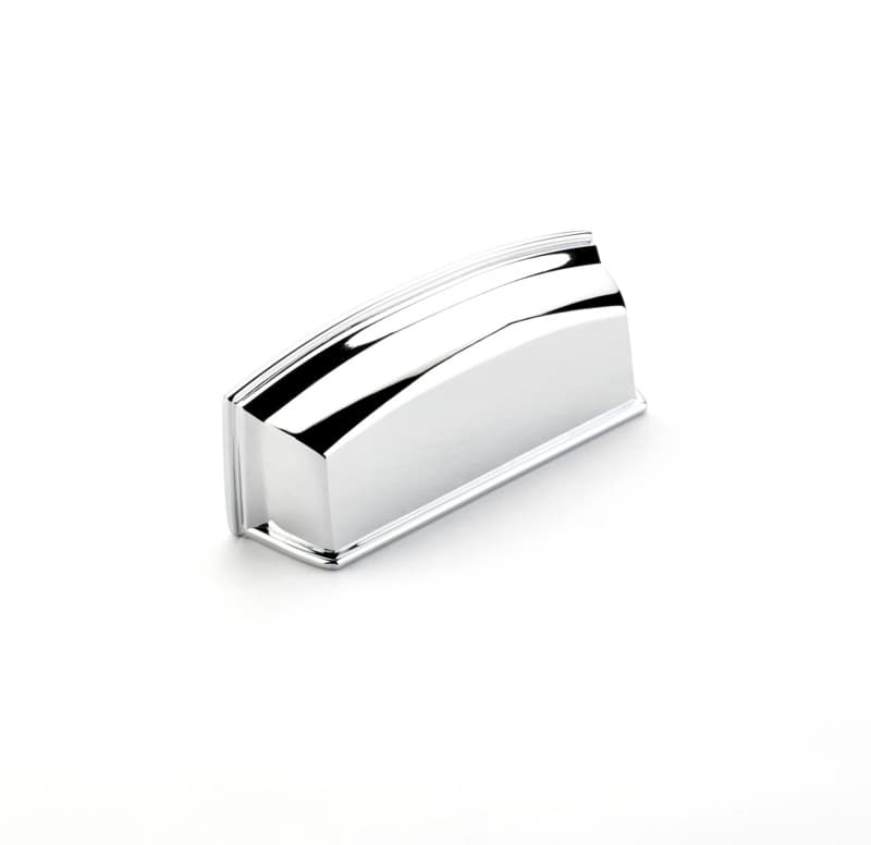 3-1/2" Menlo Park Cup Pull, Polished Chrome