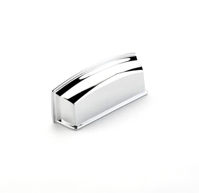 3-1/2" Menlo Park Cup Pull, Polished Chrome