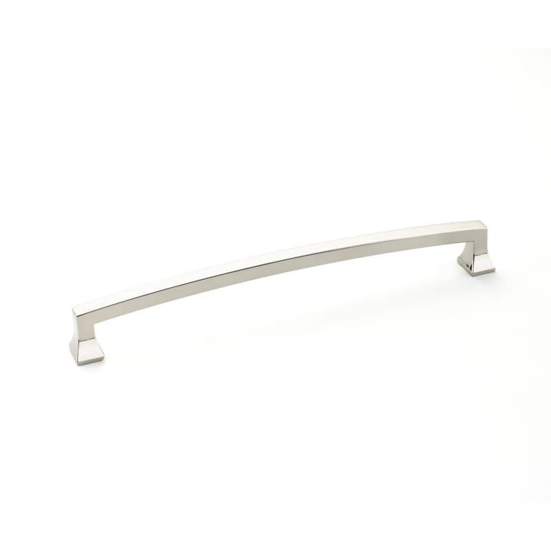 8" Menlo Park Arched Cabinet Pull, Polished Nickel