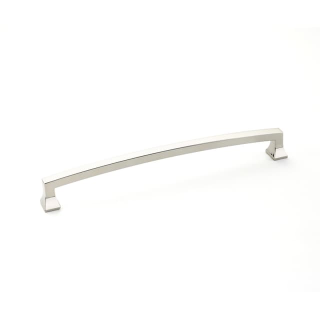 8" Menlo Park Arched Cabinet Pull, Polished Nickel