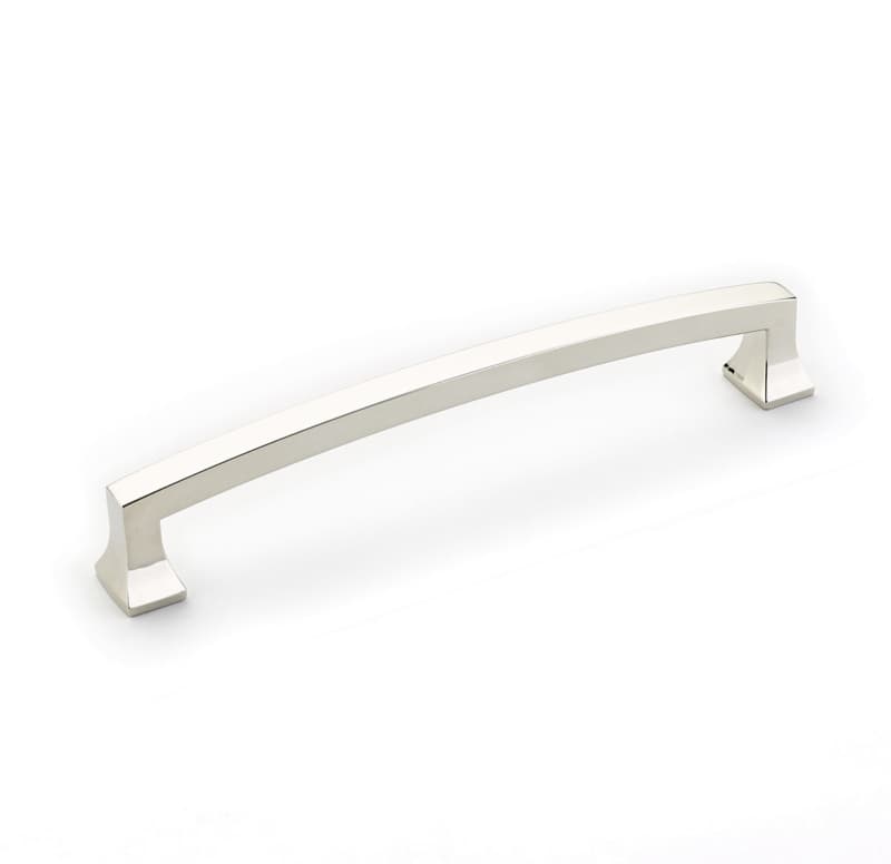 6" Menlo Park Arched Cabinet Pull, Polished Nickel