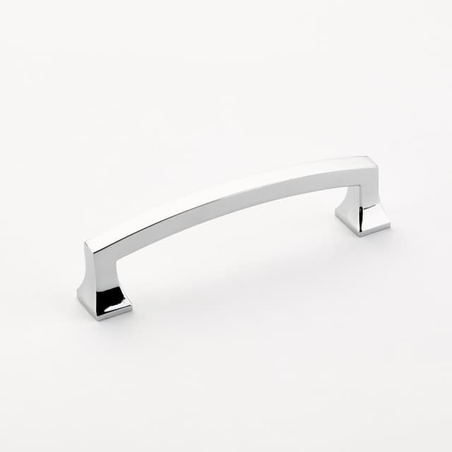 4" Menlo Park Arched Cabinet Pull, Polished Chrome