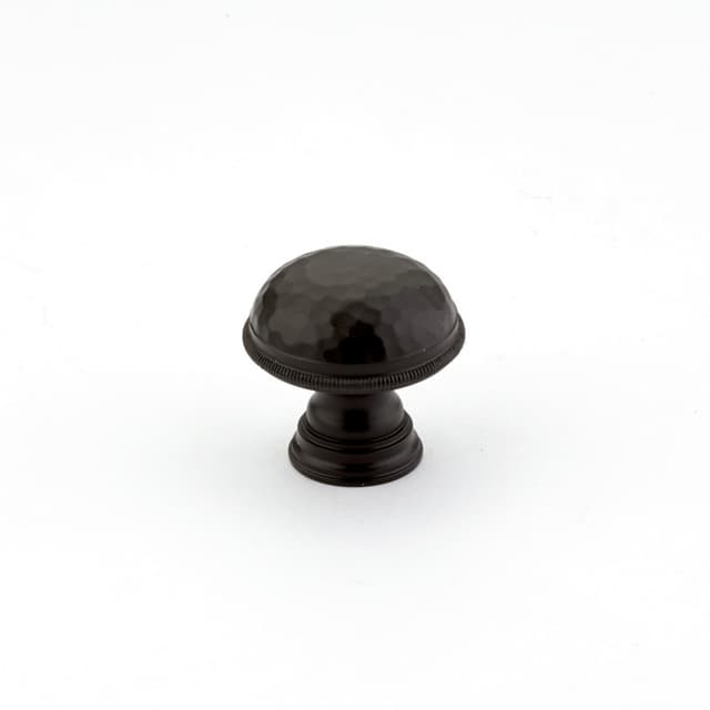 1-1/4" Atherton Hammered Knurled Edge Cabinet Knob, Oil Rubbed Bronze