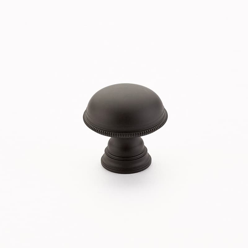 1-1/4" Atherton Plain Surface Knurled Edge Round Cabinet Knob, Oil Rubbed Bronze