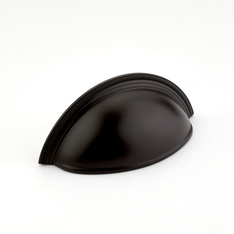 3" Atherton Plain Surface Knurled Edge Cup Pull, Oil Rubbed Bronze