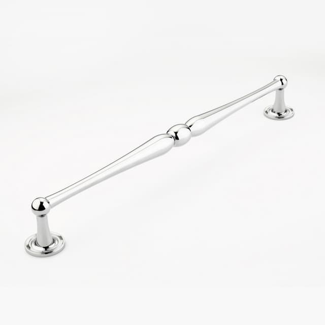 15" Atherton Knurled Footplate Appliance Pull, Polished Chrome