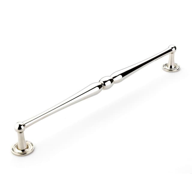 15" Atherton Knurled Footplate Appliance Pull, Polished Nickel