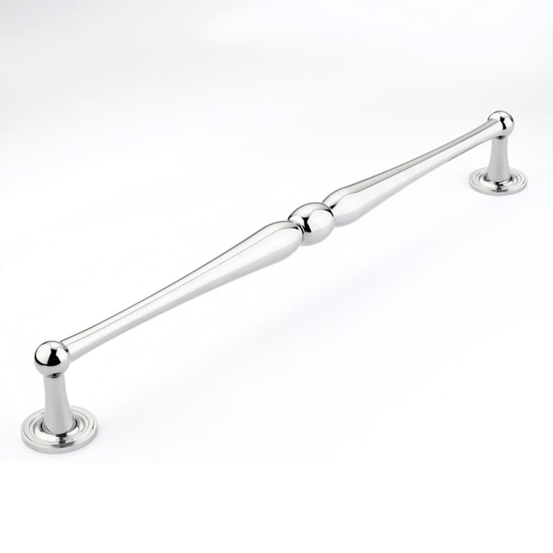 8" Atherton Plain Footplate Cabinet Pull, Polished Chrome