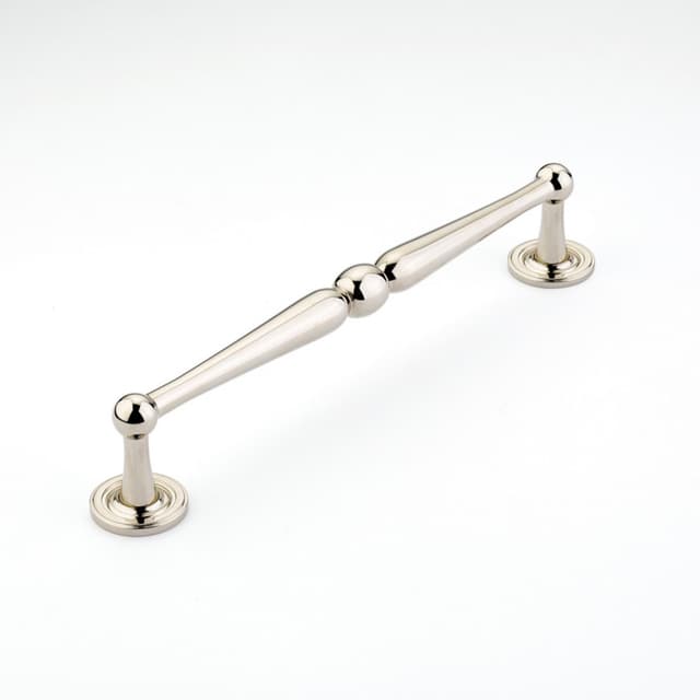 8" Atherton Plain Footplate Cabinet Pull, Polished Nickel