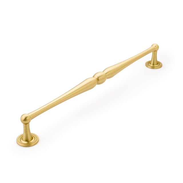 15" Atherton Plain Footplate Appliance Pull, Satin Brass