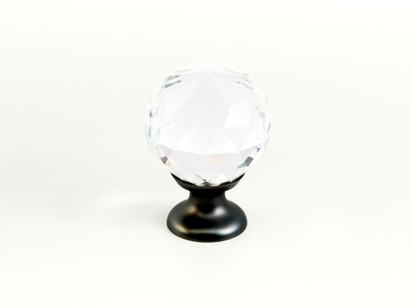 1-1/8" Stargaze Crystal Round Cabinet Knob, Bronze