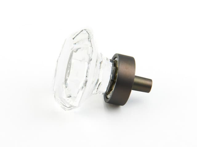 1-1/4" Stargaze Octagonal Clear Cabinet Knob, Bronze