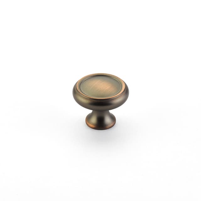 1-1/4" Traditional Round Cabinet Knob, Aurora Bronze