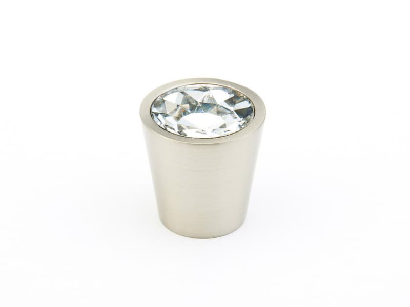 1-1/16" Stargaze Cylinder Clear Cabinet Knob, Satin Nickel