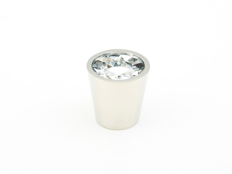 1-1/16" Stargaze Cylinder Clear Cabinet Knob, Polished Nickel