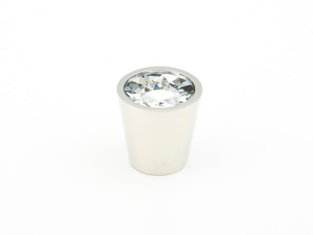1-1/16" Stargaze Cylinder Clear Cabinet Knob, Polished Nickel