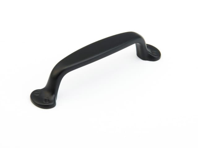 4" Country Cabinet Pull, Flat Black