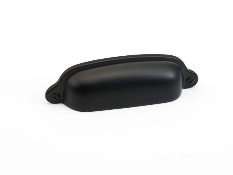 3" Country Cup Pull, Flat Black
