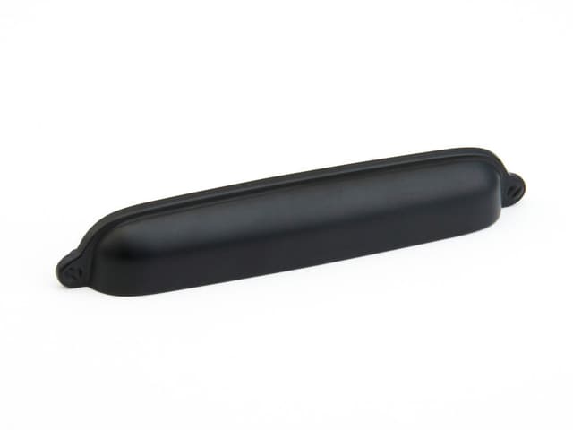 6" Country Cup Pull, Flat Black