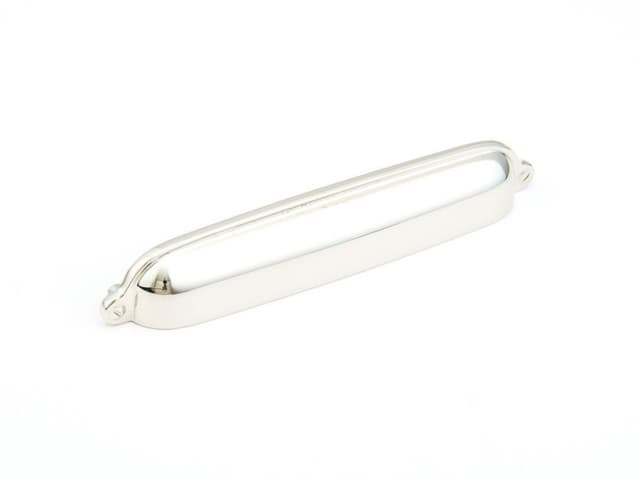 6" Country Cup Pull, Polished Nickel
