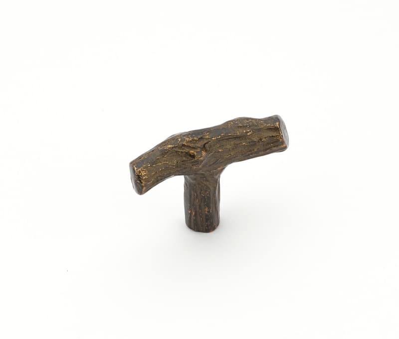2" Mountain Cabinet Knob, Antique Bronze