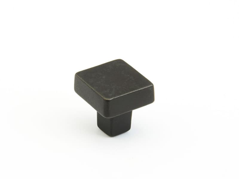 1-1/4" Vinci Square Cabinet Knob, Black Bronze