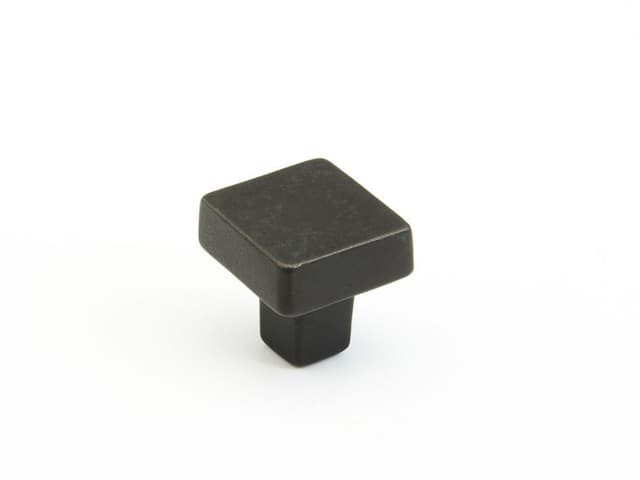1-1/4" Vinci Square Cabinet Knob, Black Bronze
