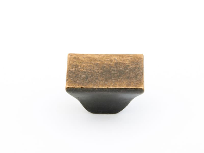 1-1/4" Vinci Rectangle Cabinet Knob, Antique Bronze