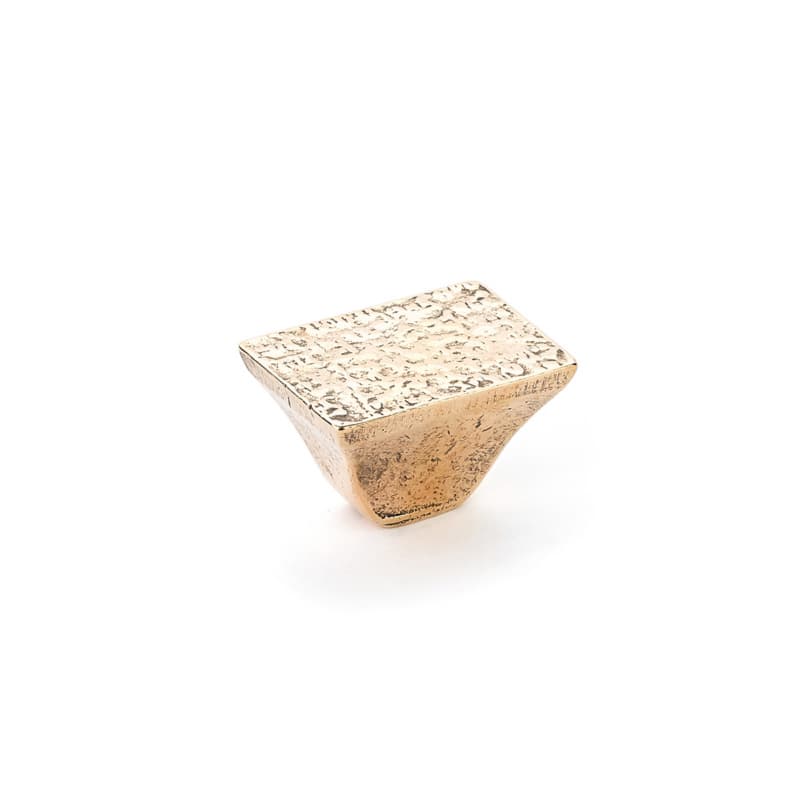 1-1/4" Vinci Rectangle Cabinet Knob, Natural Bronze