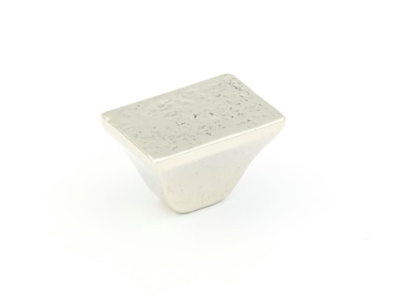 1-1/4" Vinci Rectangle Cabinet Knob, Polished White Bronze