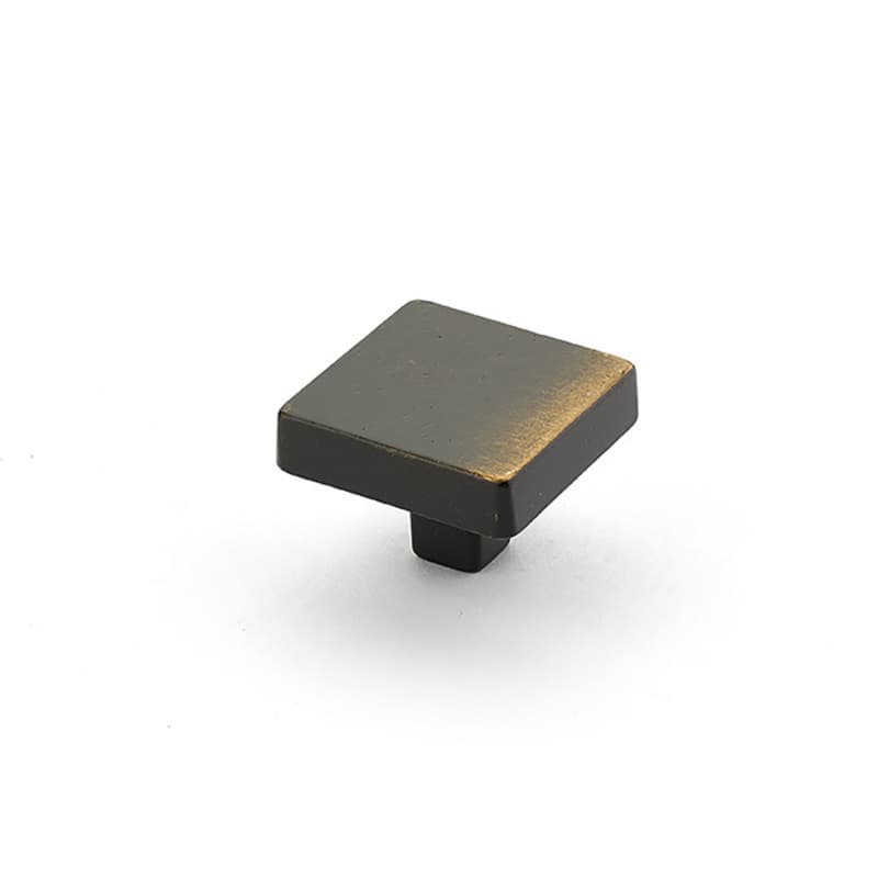 1-3/4" Vinci Square Cabinet Knob, Antique Bronze