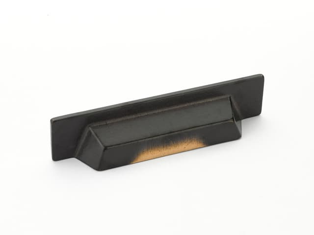 3-3/4" Vinci Cup Pull, Antique Bronze