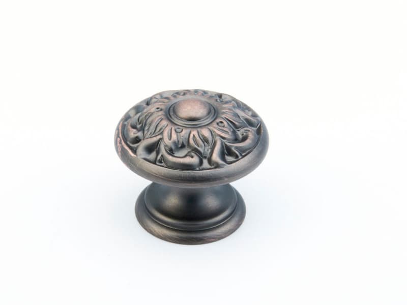 1-3/8" Corinthian Round Cabinet Knob, Michelangelo Bronze