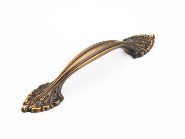 3-3/4" Corinthian Cabinet Pull, Redington Brass