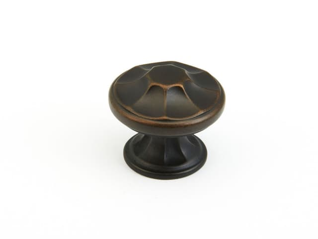 1-3/8" Empire Round Cabinet Knob, Ancient Bronze