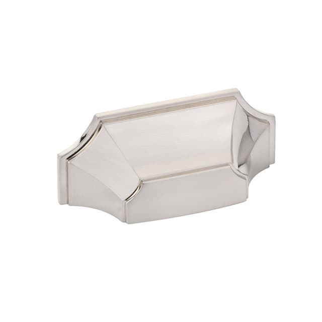 3" Empire Cup Pull, Brushed Nickel