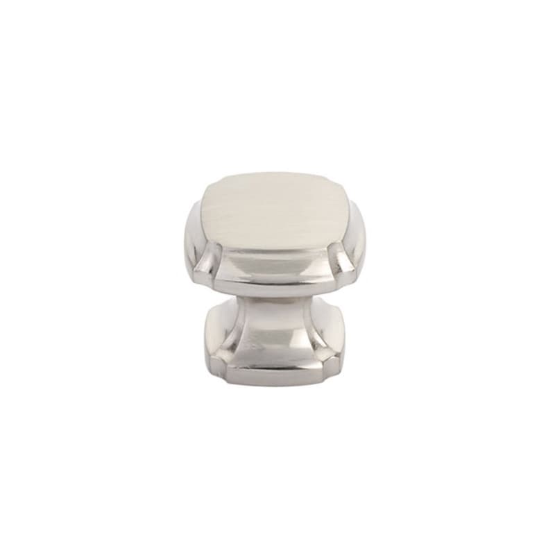 1-3/8" Empire Square Cabinet Knob, Brushed Nickel