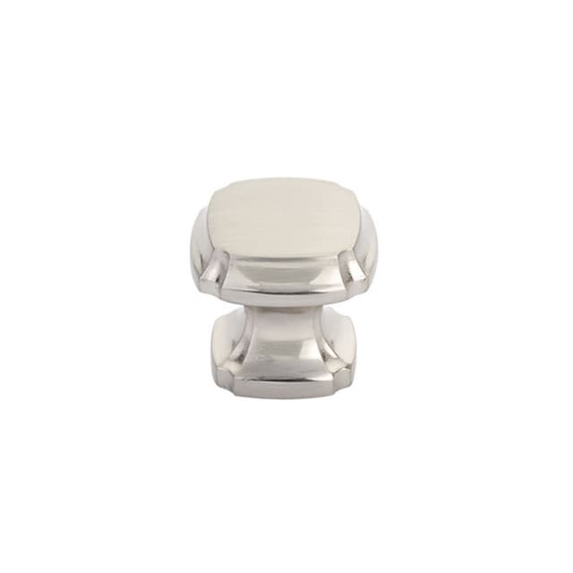 1-3/8" Empire Square Cabinet Knob, Brushed Nickel