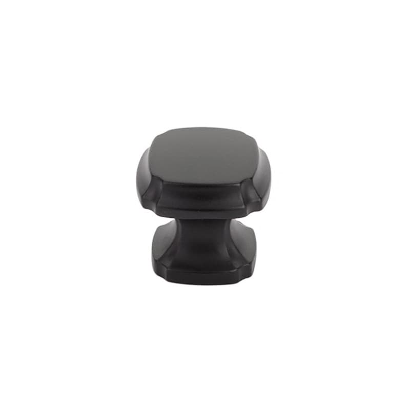 1-3/8" Empire Square Cabinet Knob, Matte Black