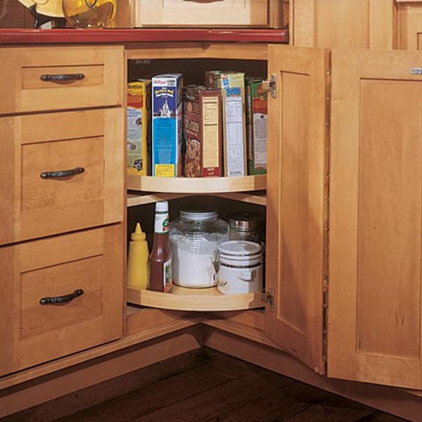 32" Full-Circle 2 Tray Wood Lazy Susan