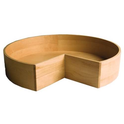 30" Kidney 1 Tray Wood Lazy Susan with Bearing