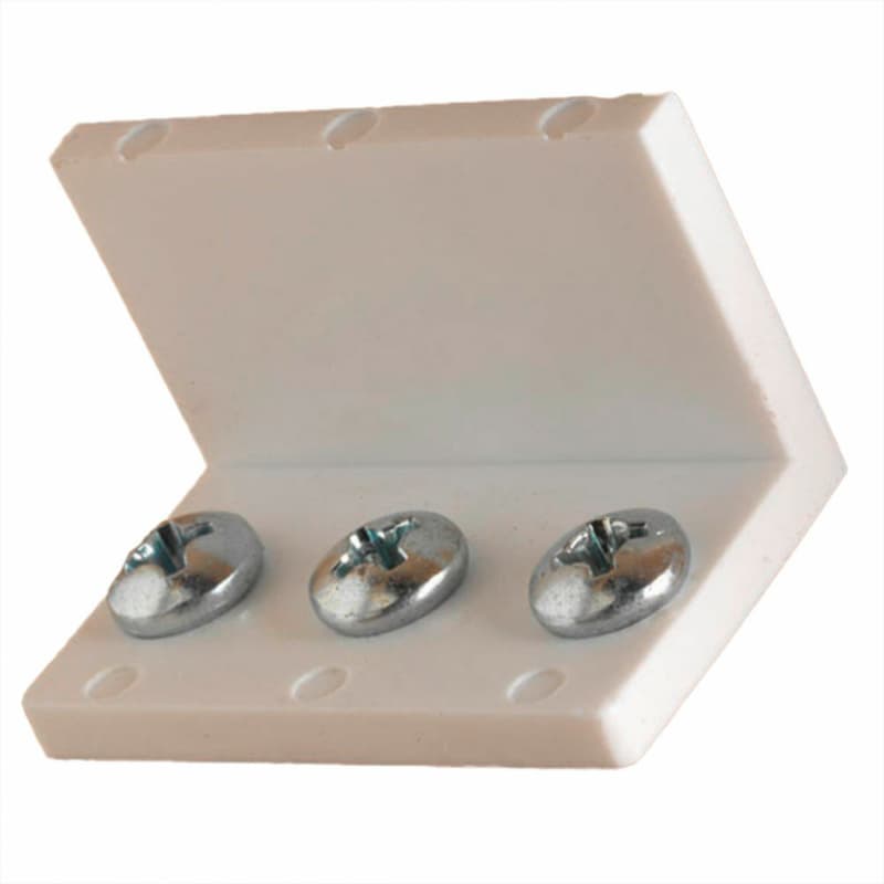 90° Right Angle Bracket, White