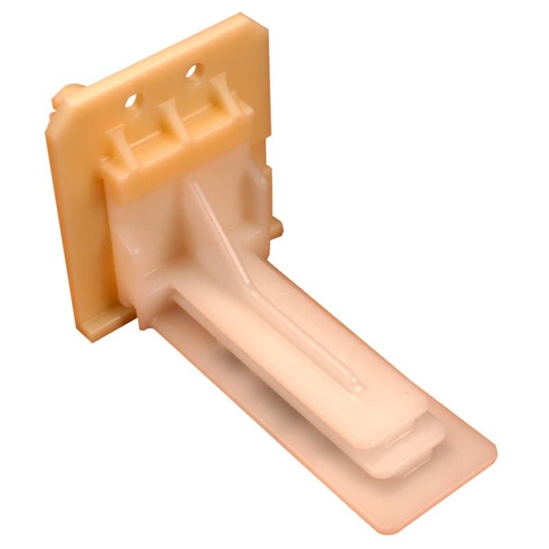 C-345 Left Adjustable Undermount Bracket, 10mm, Dowelled